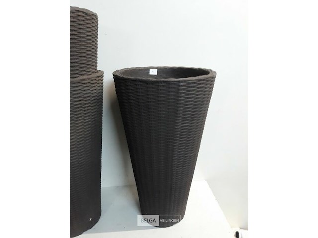 3 x bloempot rond 40 x h70 cm - afbeelding 3 van  3