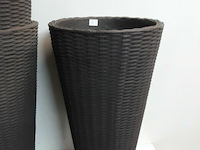 3 x bloempot rond 40 x h70 cm - afbeelding 3 van  3