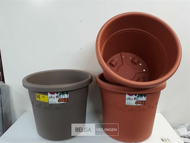 3 x bloempot rond h 33 cm d 40 cm - afbeelding 3 van  3