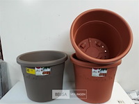 3 x bloempot rond h 33 cm d 40 cm - afbeelding 3 van  3