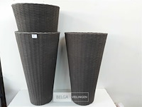 3 x bloempot rond h 70 cm d 40 cm - afbeelding 2 van  3