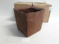 3 x bloempot steen 14 cm - afbeelding 3 van  3