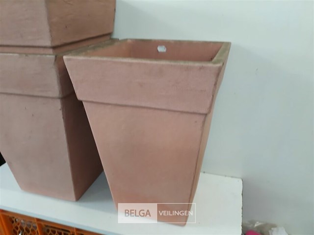 3 x bloempot vierkant 40x40 cm h 55 cm - afbeelding 3 van  3