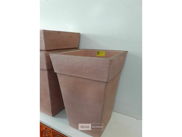 3 x bloempot vierkant 40x40 cm h 55 cm - afbeelding 3 van  3