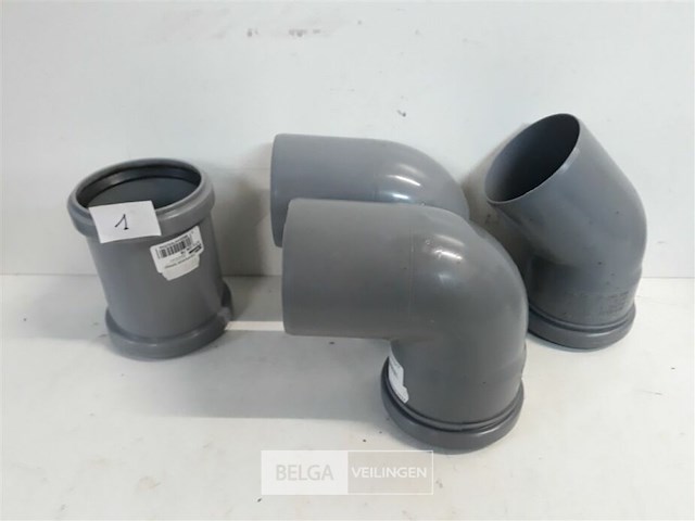 3 x bocht + 1 x mof 75mm pvc met dichting - afbeelding 2 van  3