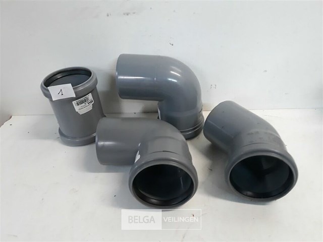 3 x bocht + 1 x mof 75mm pvc met dichting - afbeelding 3 van  3
