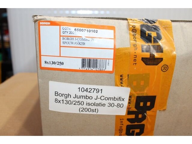 3 x borgh jumbo j-combifix 8x130/250 isolatie 30-80 (200st) - afbeelding 2 van  6