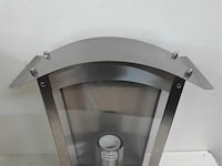 3 x buitenlamp inox kapelmodel e27 fitting - afbeelding 3 van  3