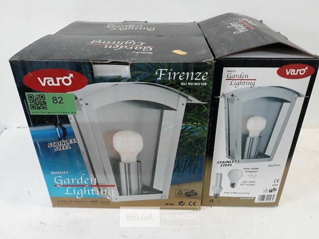 3 x buitenlamp inox kapelmodel e27 fitting - afbeelding 2 van  3
