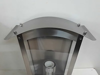3 x buitenlamp inox kapelmodel e27 fitting - afbeelding 3 van  3
