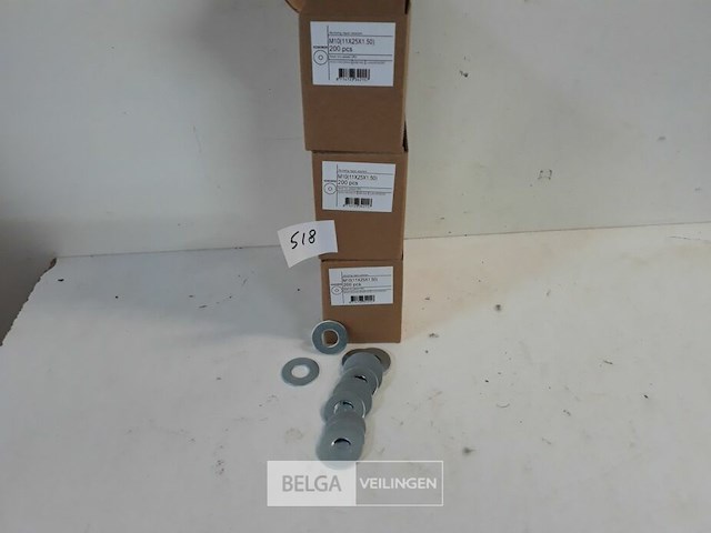 3 x carrosserie rondellen verzinkt m10 x 30 mm 200 stuks - afbeelding 2 van  3