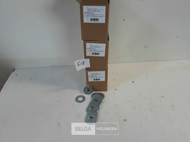 3 x carrosserie rondellen verzinkt m10 x 30 mm 200 stuks - afbeelding 1 van  3