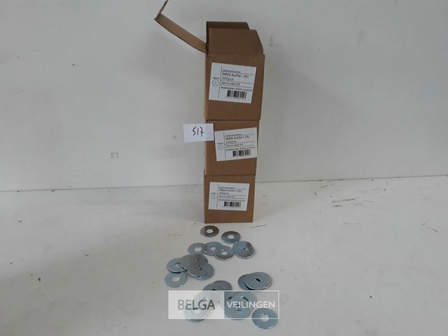 3 x carrosserie rondellen verzinkt m8 x 25 mm 200 stuks - afbeelding 2 van  3