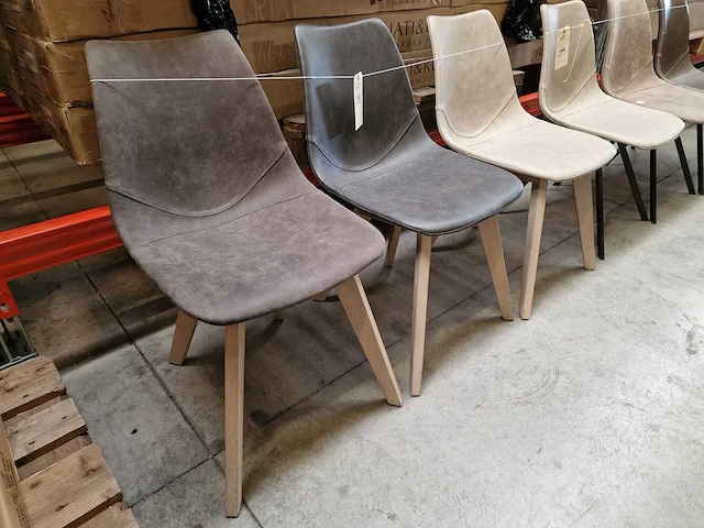 3 x castle-line mix lot hapy stoel met houten poten - afbeelding 1 van  4
