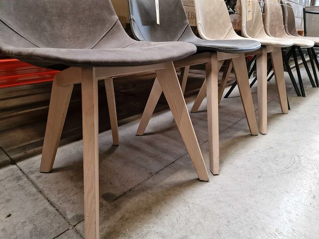 3 x castle-line mix lot hapy stoel met houten poten - afbeelding 4 van  4