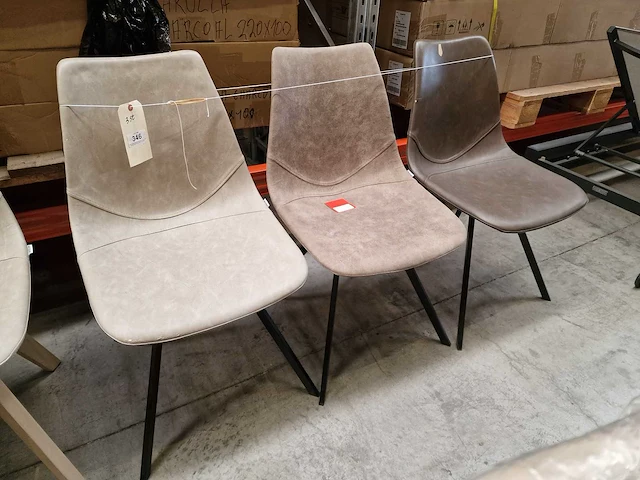 3 x castle-line mix lot hapy stoel met metalen poten - afbeelding 3 van  7