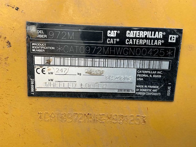 3 x caterpillar 972m shovel voor opmaak of onderdelen - afbeelding 1 van  57