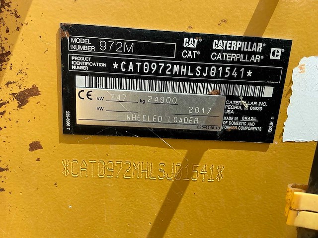 3 x caterpillar 972m shovel voor opmaak of onderdelen - afbeelding 34 van  57