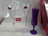 3 x champagne glas 3 stuks cristal d'arques paris - afbeelding 2 van  2