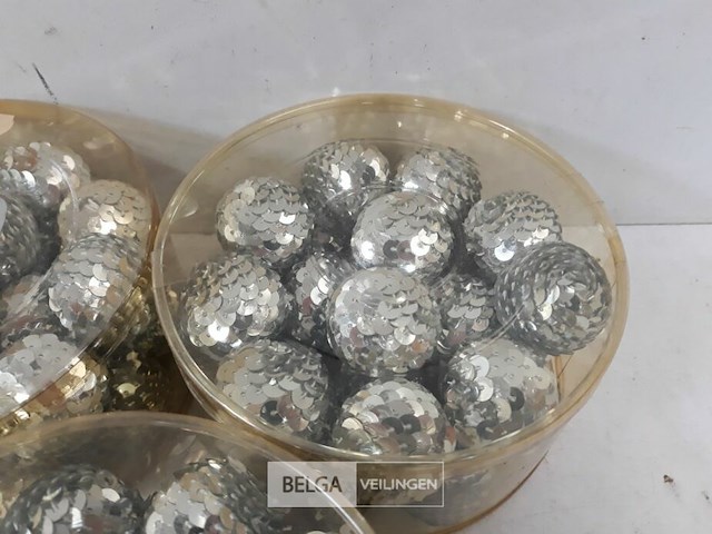 3 x decoballen zilver 24 stuks 3 cm - afbeelding 3 van  3