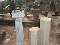 3 x decoratiezuil + metalen kunstwerk - afbeelding 1 van  5