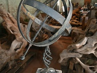 3 x decoratiezuil + metalen kunstwerk - afbeelding 2 van  5