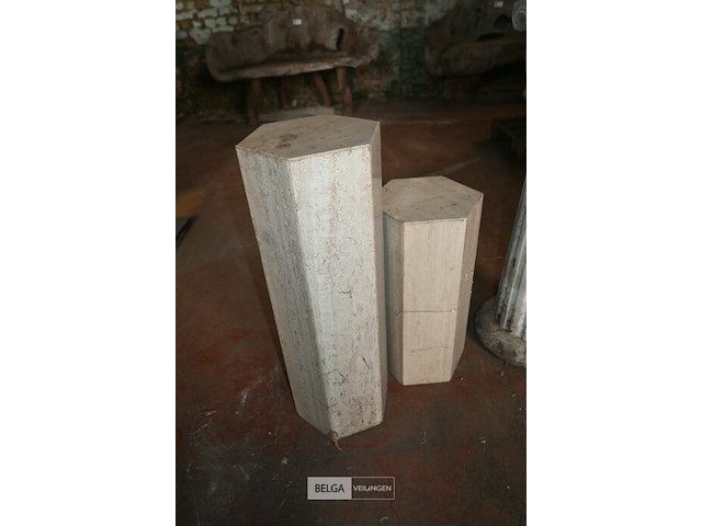 3 x decoratiezuil + metalen kunstwerk - afbeelding 4 van  5