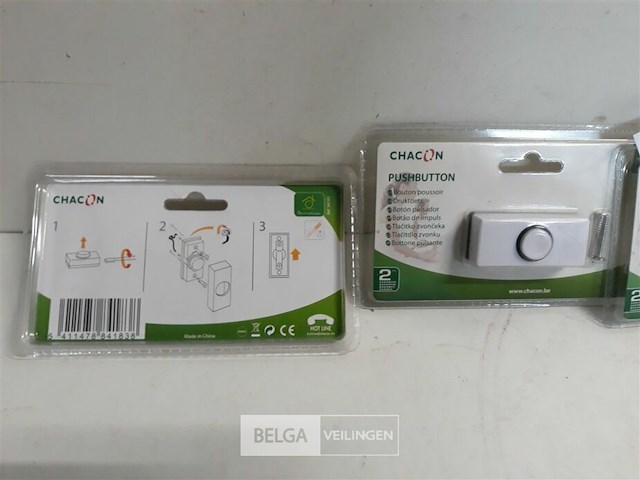 3 x deurbelknop 1-24v wit - afbeelding 3 van  3