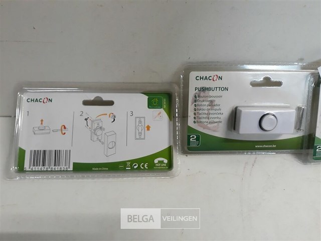 3 x deurbelknop 1-24v wit - afbeelding 3 van  3