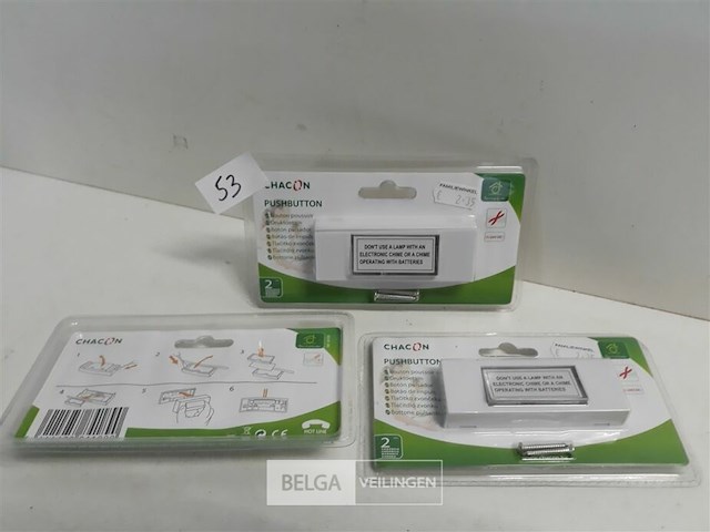 3 x deurbelknop max 24v wit - afbeelding 2 van  3