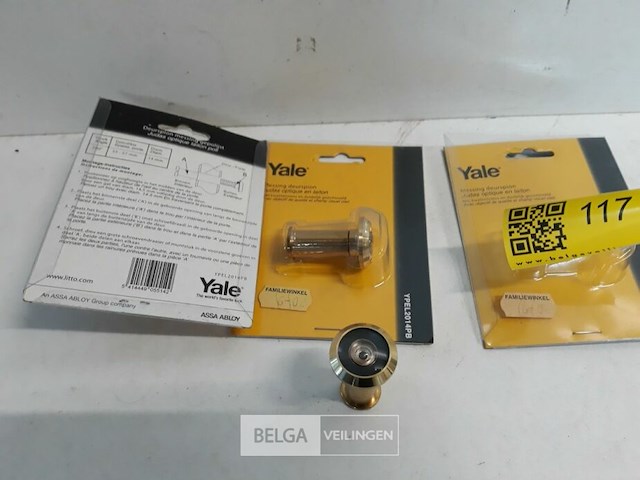 3 x deurspion messing yale - afbeelding 1 van  3