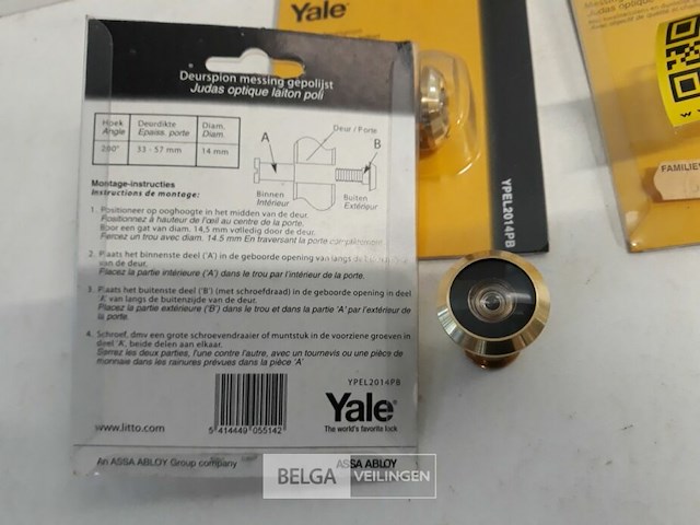 3 x deurspion messing yale - afbeelding 3 van  3