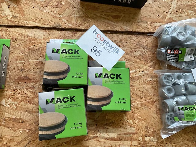 3 x deurstop; houten afwerking - afbeelding 1 van  4