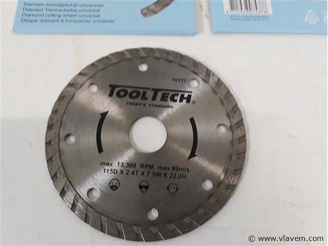 3 x diamantschijf 115mm met turbo segment - afbeelding 2 van  2