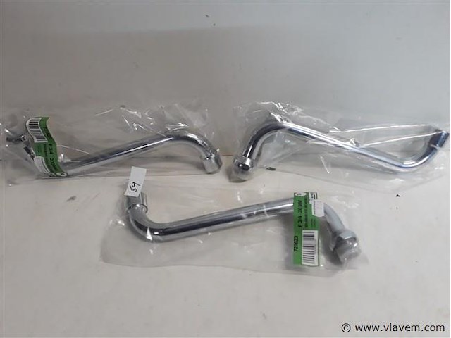 3 x draaibare uitloop ¾ 200 mm s-beugel - afbeelding 1 van  2