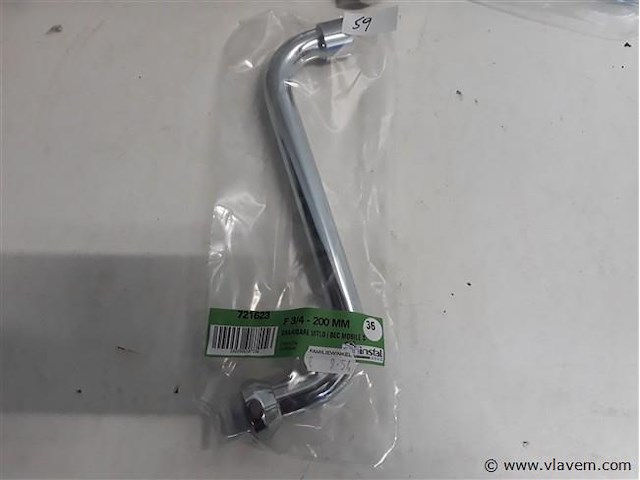 3 x draaibare uitloop ¾ 200 mm s-beugel - afbeelding 2 van  2