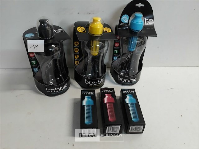 3 x drinkbus met filter + 3 navullingen - afbeelding 1 van  3