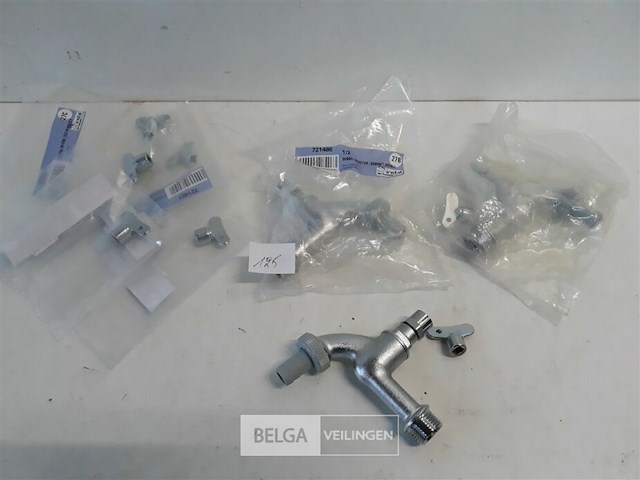 3 x dubbeldienstkraan chrome ½ - afbeelding 1 van  3