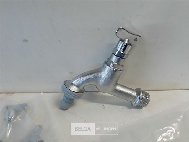 3 x dubbeldienstkraan chrome ½ - afbeelding 3 van  3