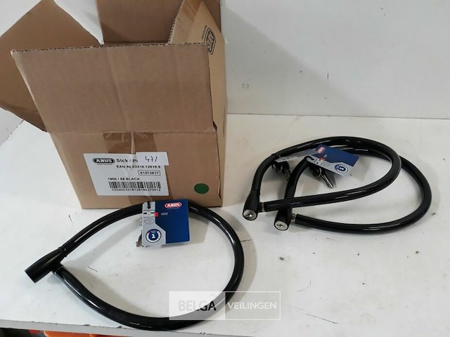 3 x fietsslot abus met sleutel 55 cm - afbeelding 2 van  3