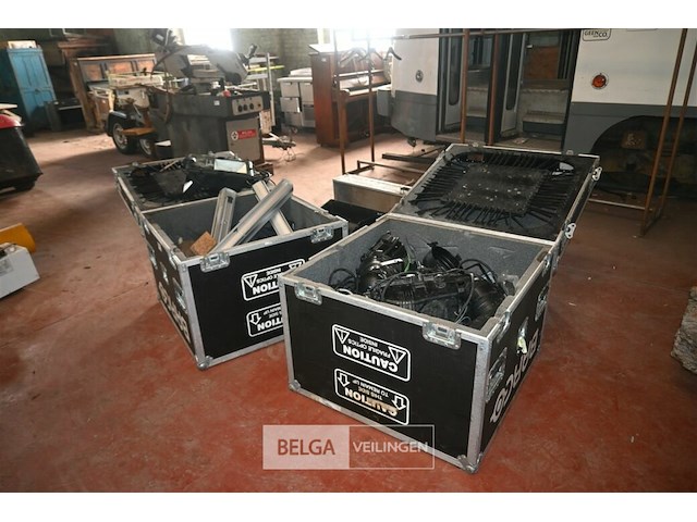 3 x flight case + inhoud - afbeelding 1 van  9