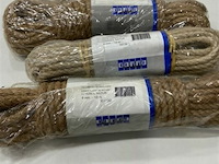 3 x geslagen heneptouw 6mm 10 meter - afbeelding 2 van  3
