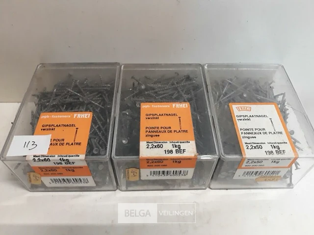3 x gipsplaatnagel verzinkt 1 kg - afbeelding 1 van  3