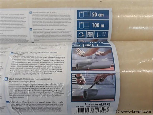 3 x glasbeschermfolie 50 cm x 100 m - afbeelding 2 van  2