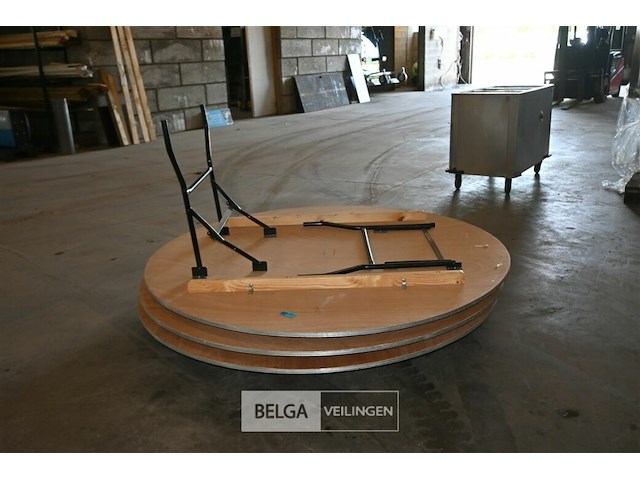 3 x grote ronde plooitafel - afbeelding 1 van  4