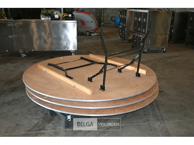 3 x grote ronde plooitafel - afbeelding 4 van  4