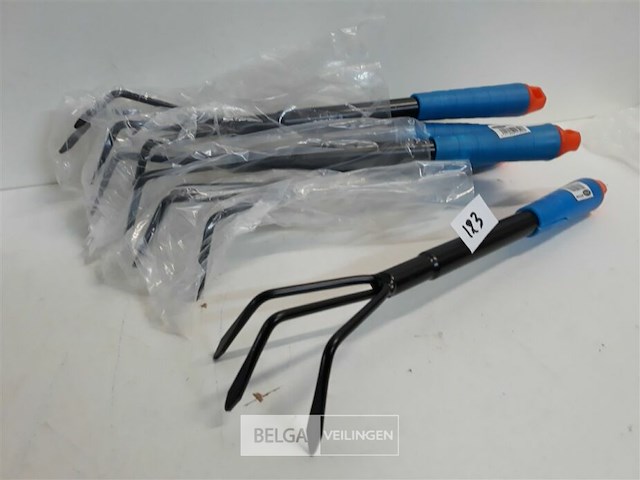 3 x hand cultivator met 3 tanden - afbeelding 3 van  3