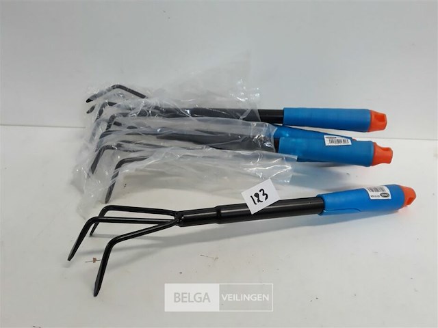 3 x hand cultivator met 3 tanden - afbeelding 2 van  3