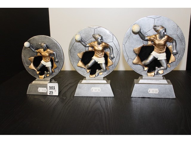 3 x handbaltrofee - afbeelding 1 van  2