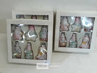 3 x hangdeco glas kerstfiguren 6 stuks - afbeelding 2 van  3